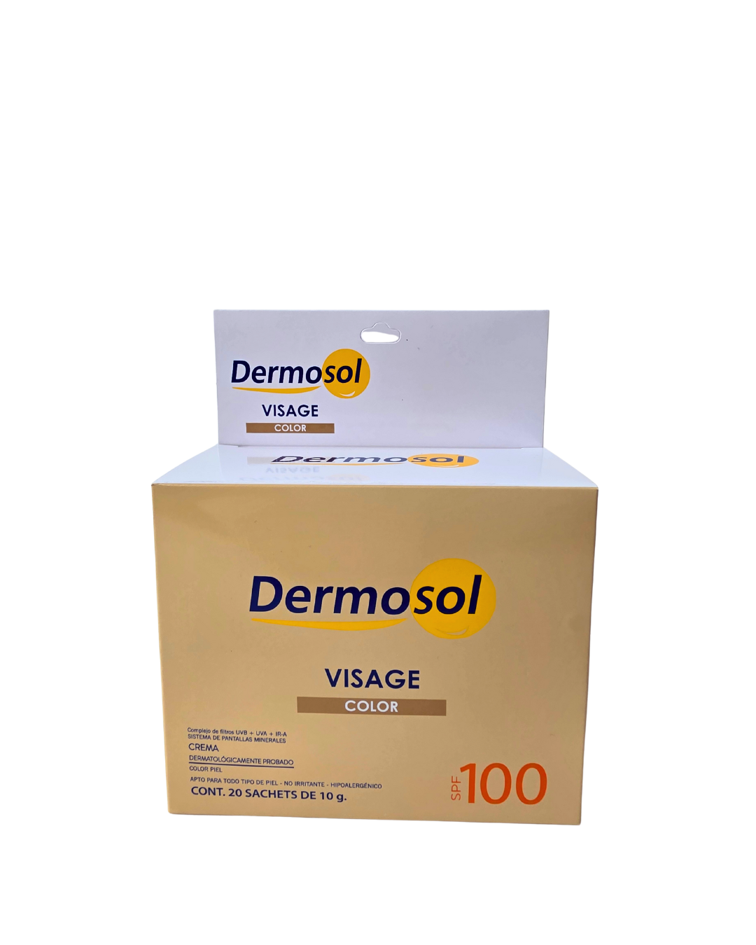 DERMOSOL VISAGE COLOR SPF100 CAJA x 20 SACHETS