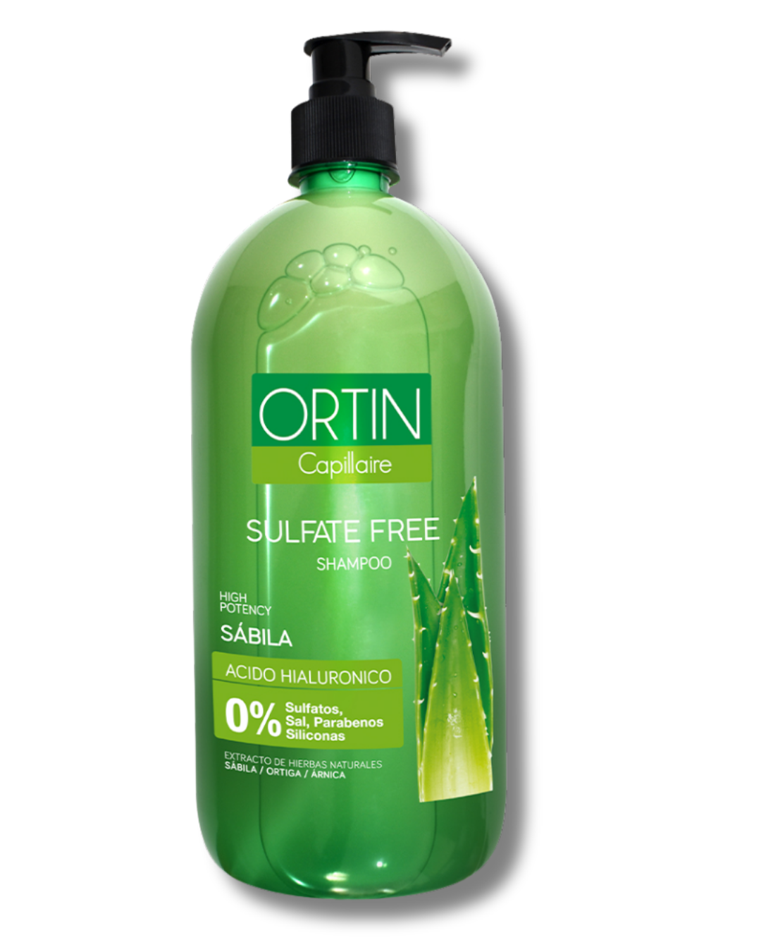 Ortin Capillaire Sulfate Free Sábila – Shampoo 1LT
