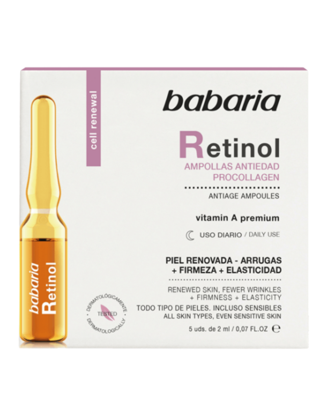 Babaria Ampolla Antiarrugas Retinol 5 Und X 2 ML