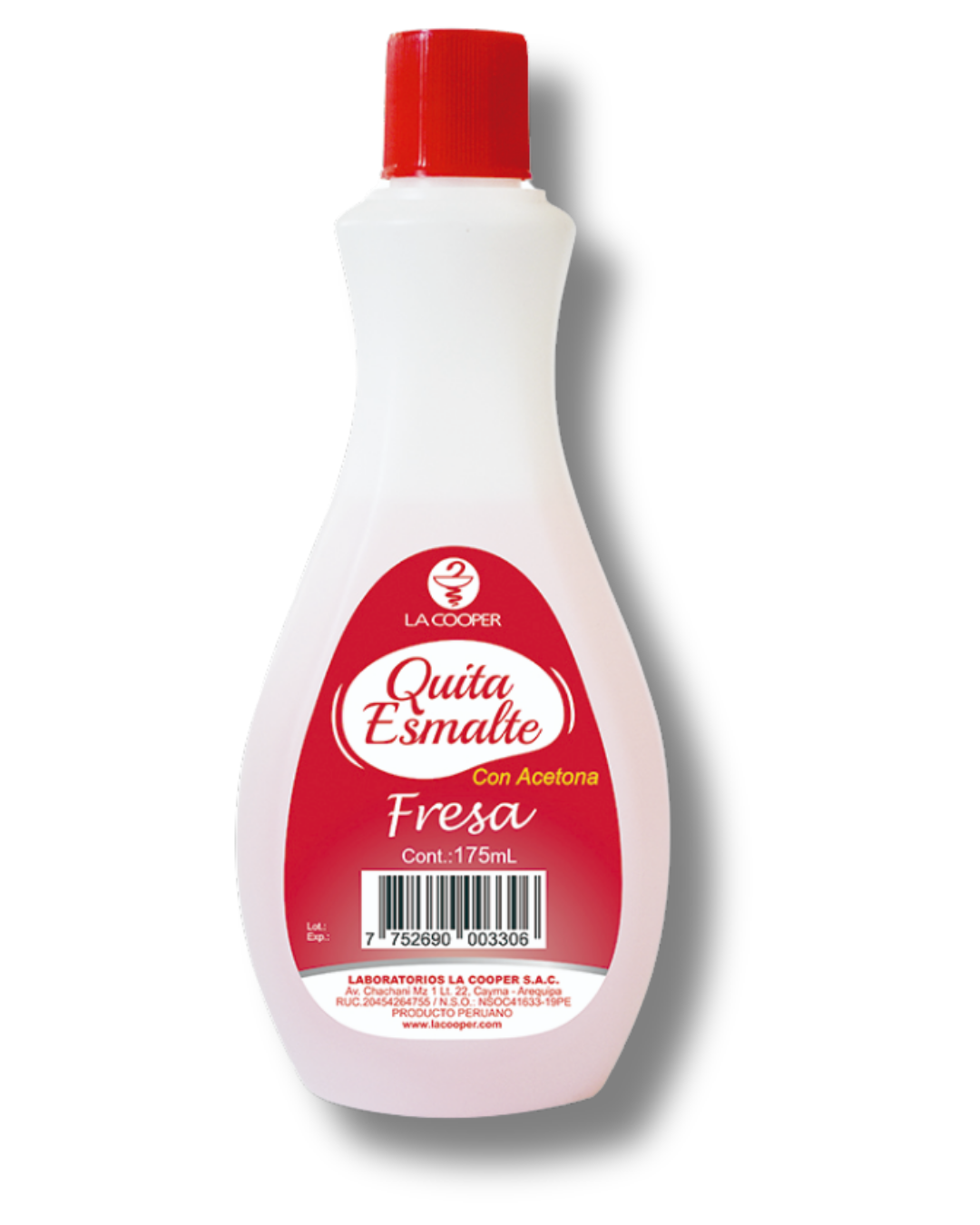 Quita Esmalte con Acetona Fresa x175gr