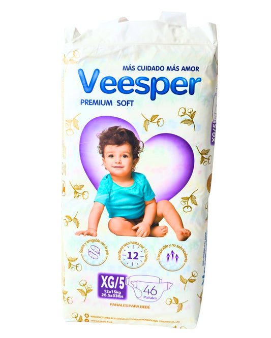 PAÑAL VEESPER CLÁSICO XG 46und x 2pack
