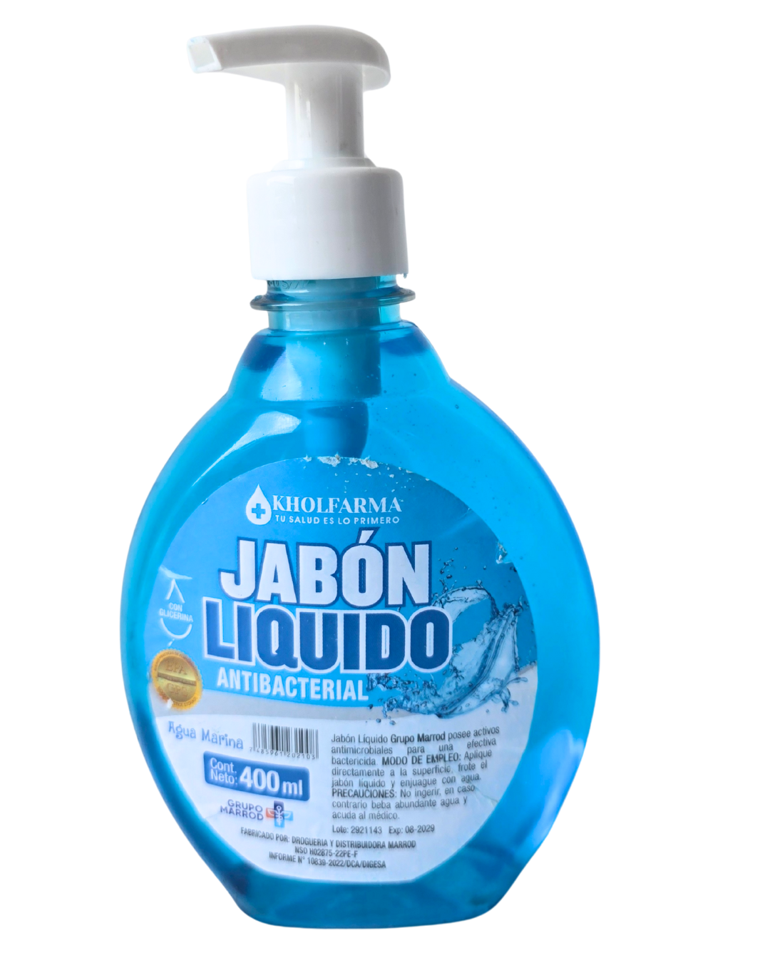 JABÓN LIQUIDO ACTIBACTERIAL AGUA MARINA 400ml