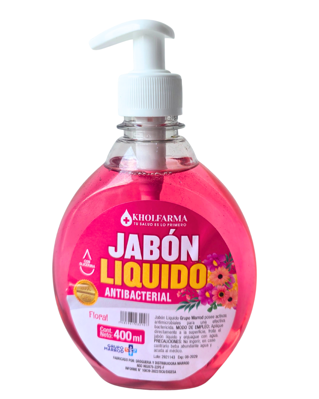 JABÓN LIQUIDO ACTIBACTERIAL FLORAL 400ml