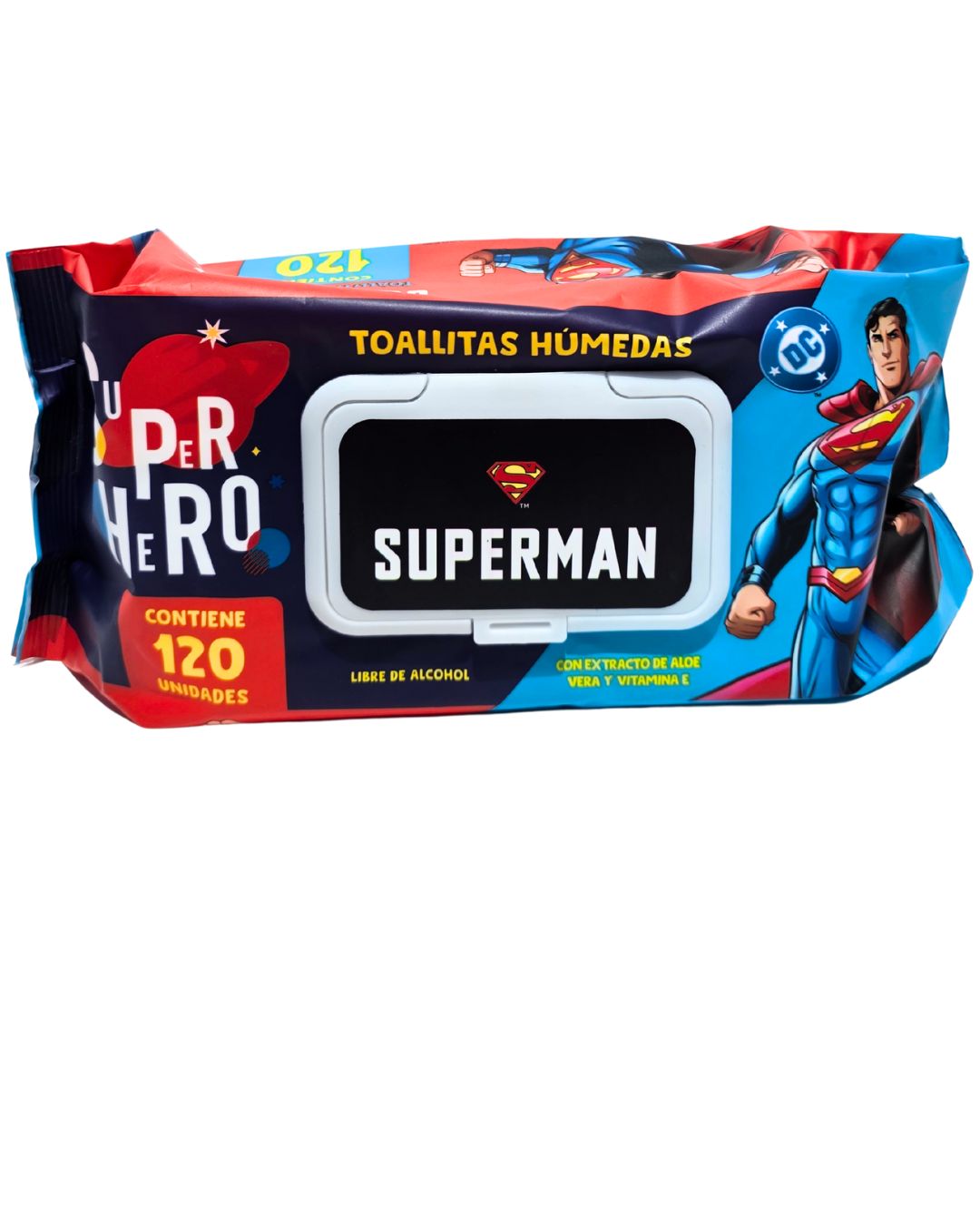 TOALLITAS HÚMEDAS SUPERMAN x 120und